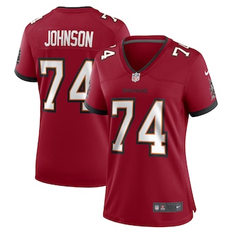 womens nike fred johnson red tampa bay buccaneers game playe